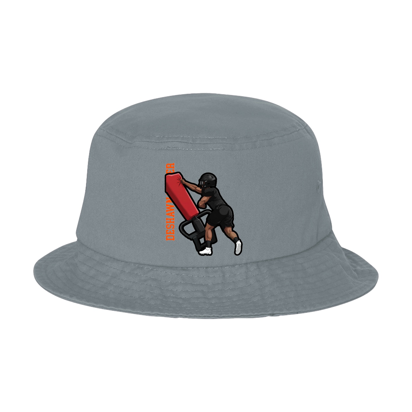 Bucket Cap — Name Vertical in Grey