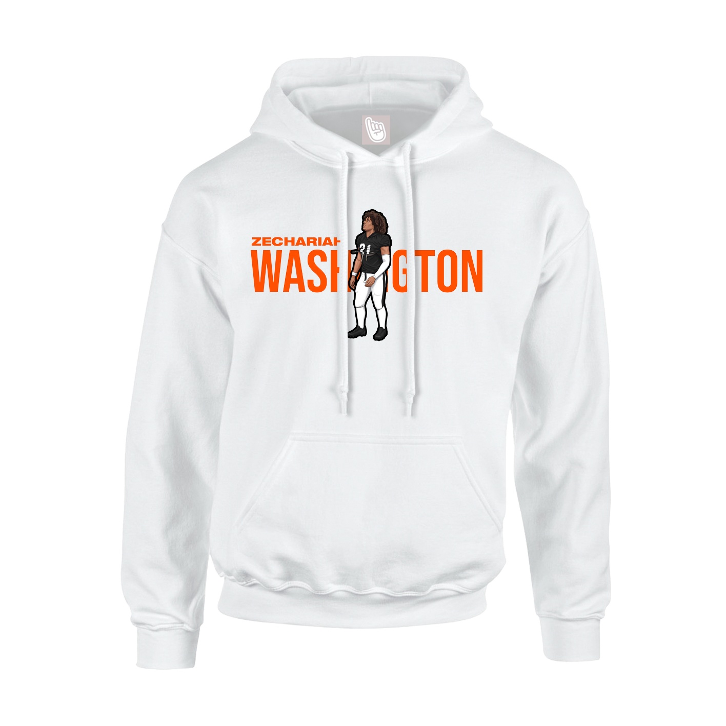 Youth Hoodie — Player Name in White