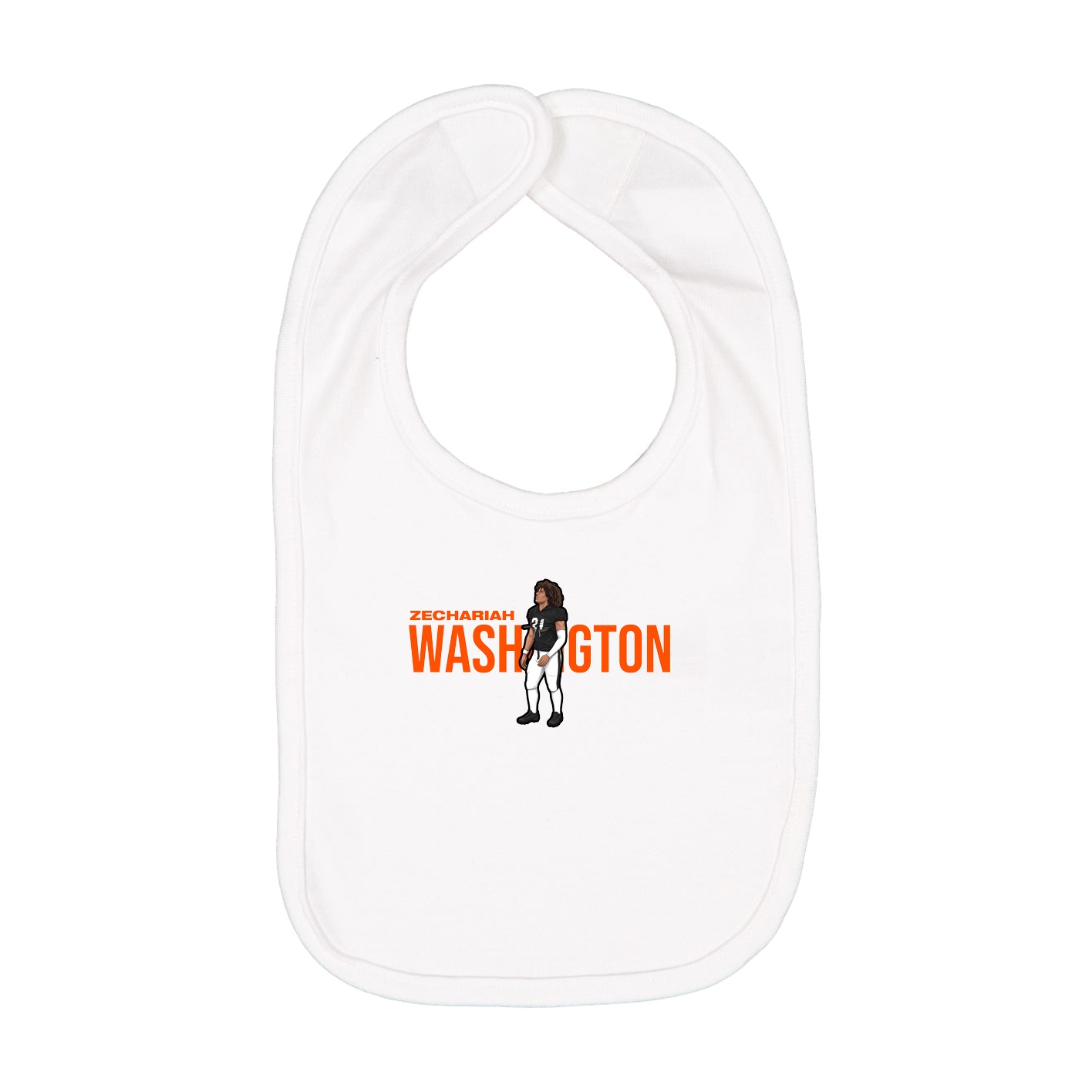 Infant Bib — Player Name in White