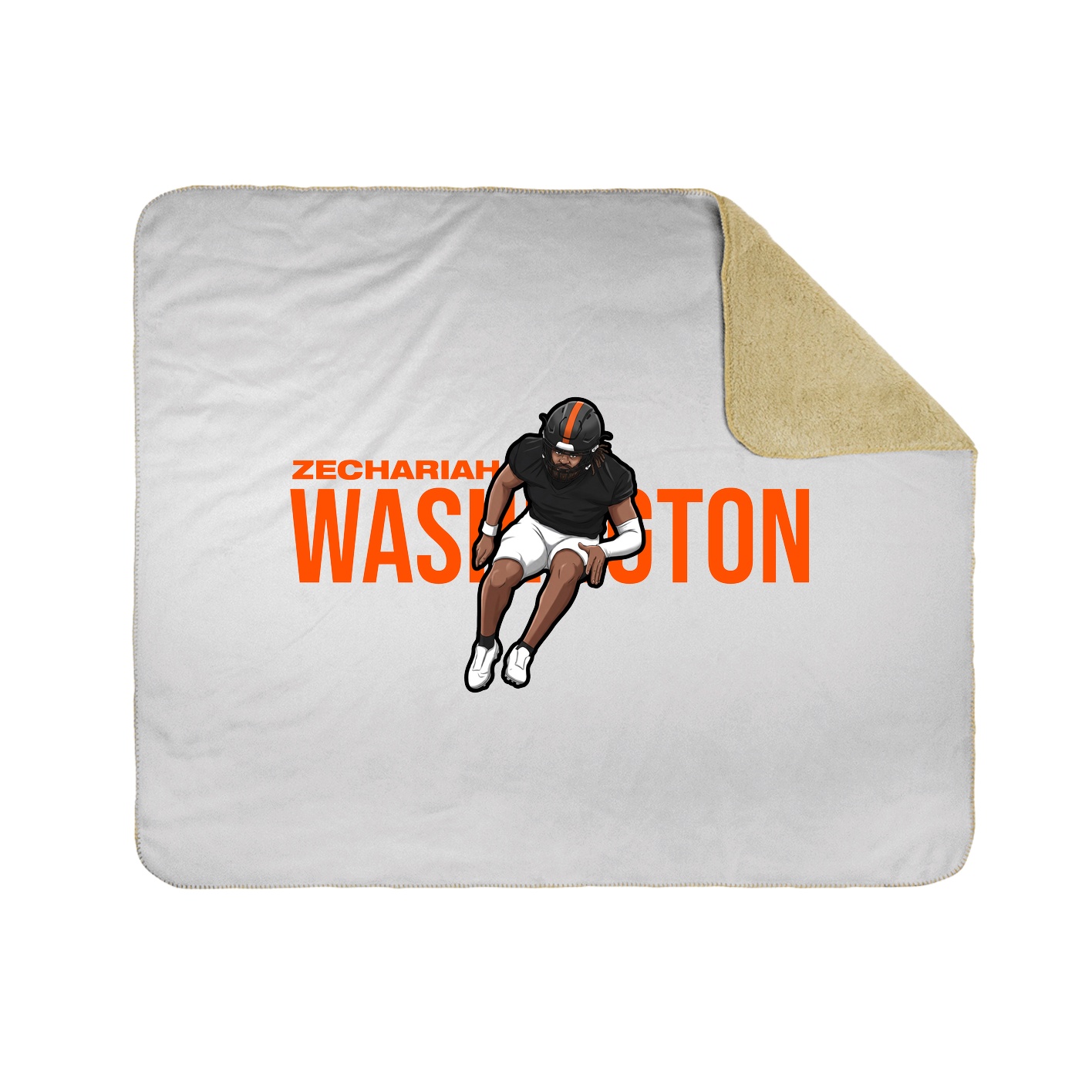 Throw Blanket — Player Name in White
