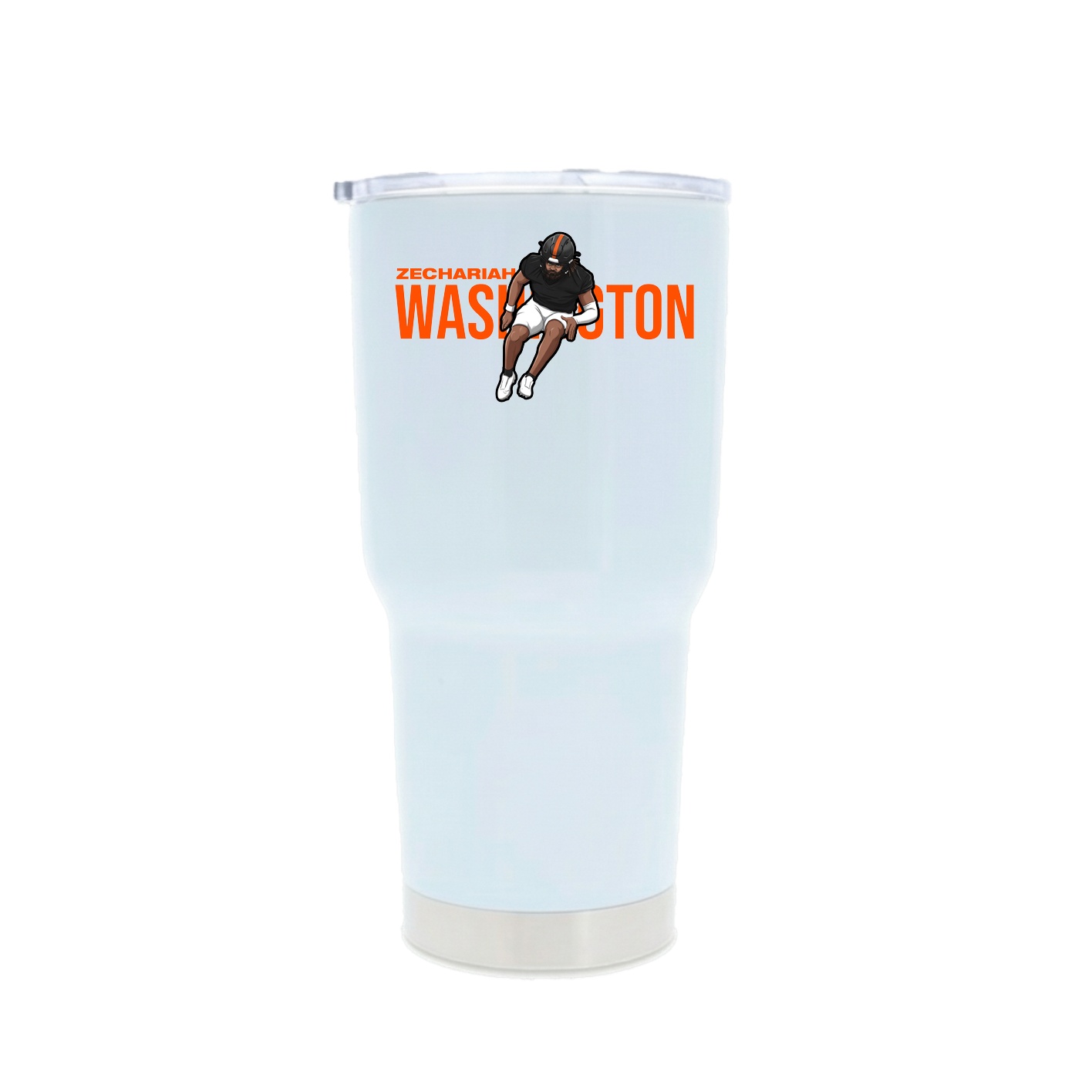 30oz Stainless Steel Tumbler — Player Name in White