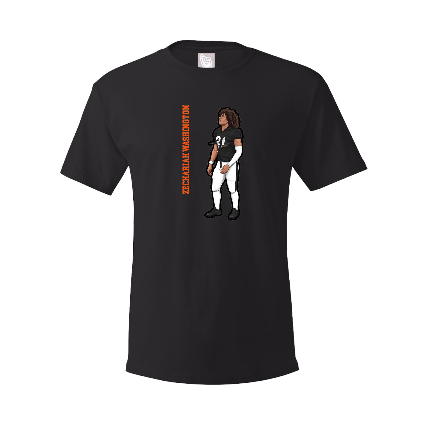 Youth Tee — Name Vertical in Black