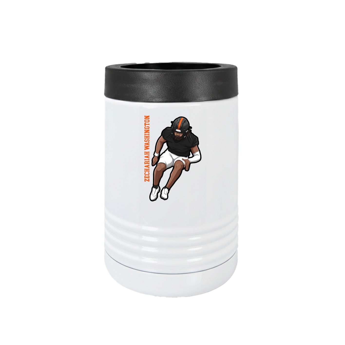 Beverage Holder — Name Vertical in White