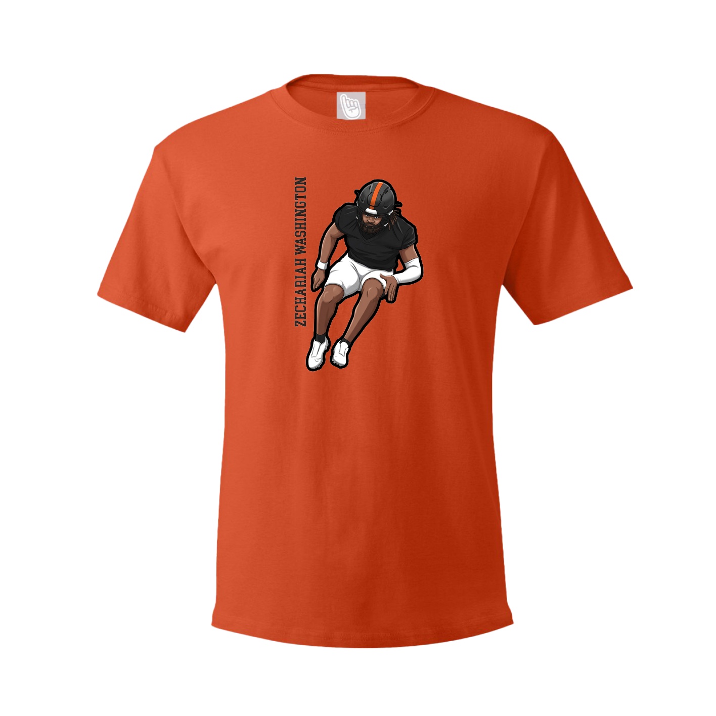 Tee — Name Vertical in Orange