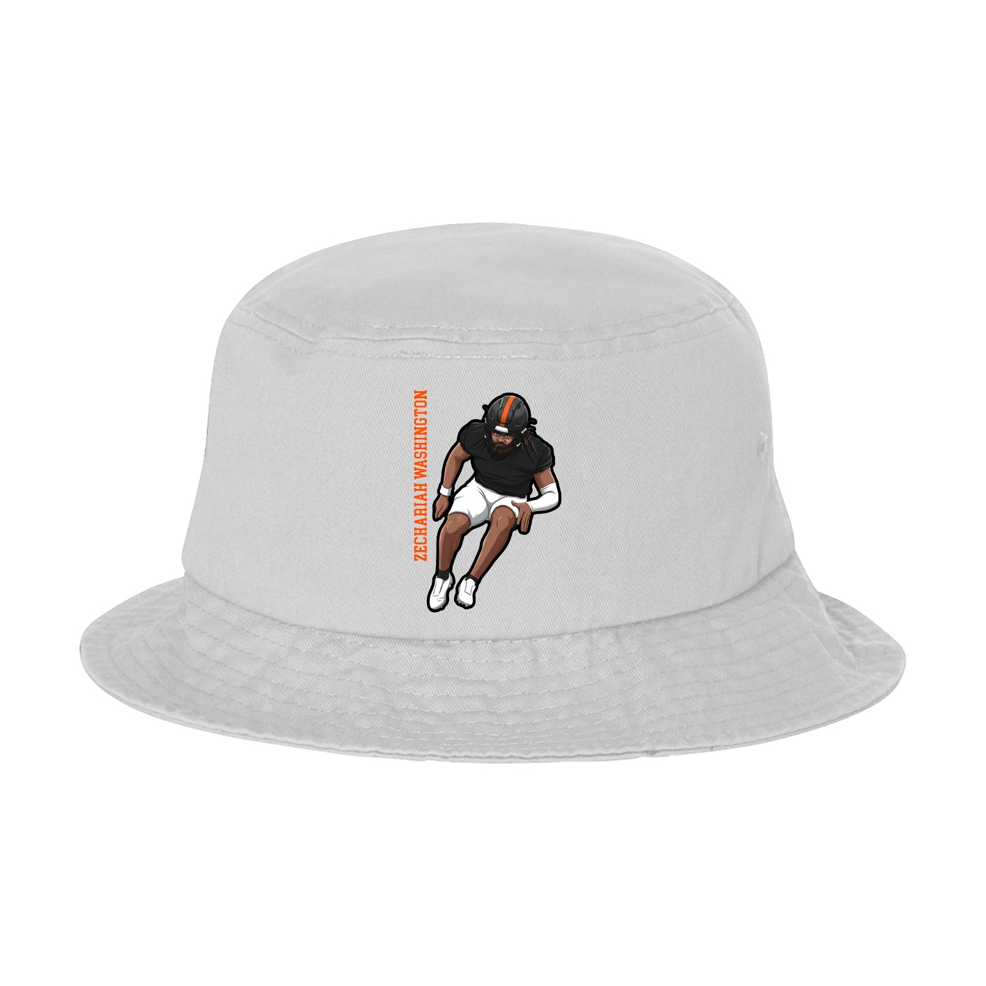 Bucket Cap — Name Vertical in White