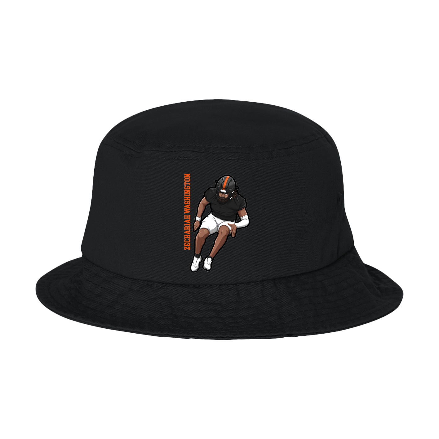 Bucket Cap — Name Vertical in Black