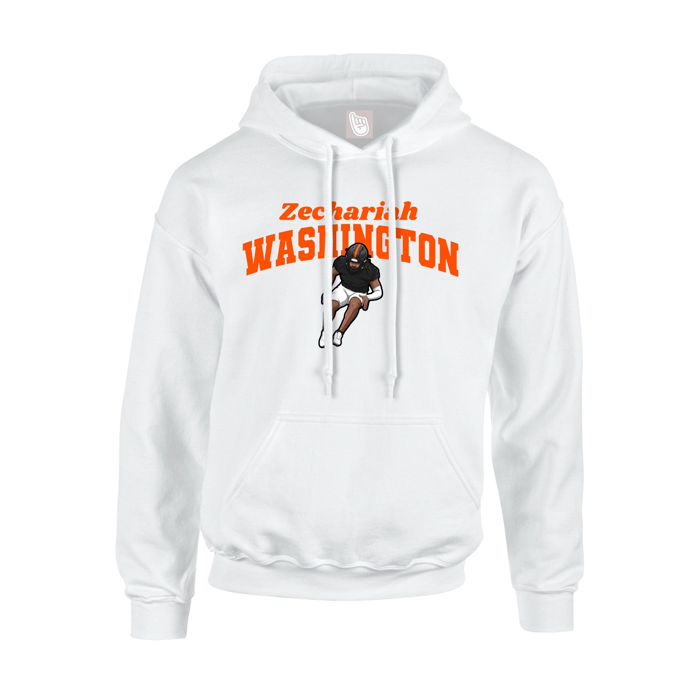 Youth Hoodie — Signature Arch in White