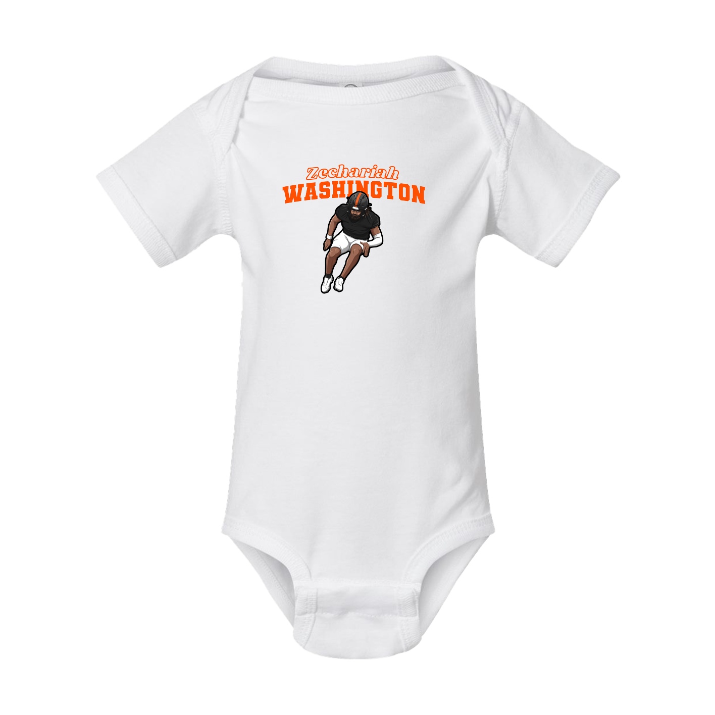 Baby Onesie — Name Arch in White