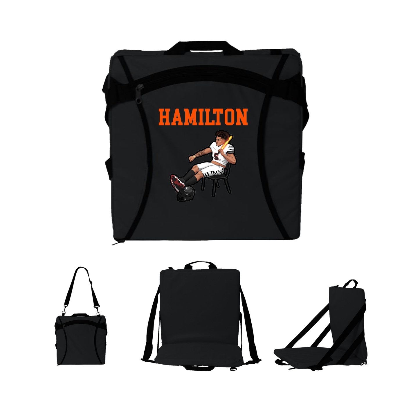 Folding Stadium Seat — Shirsey in Black