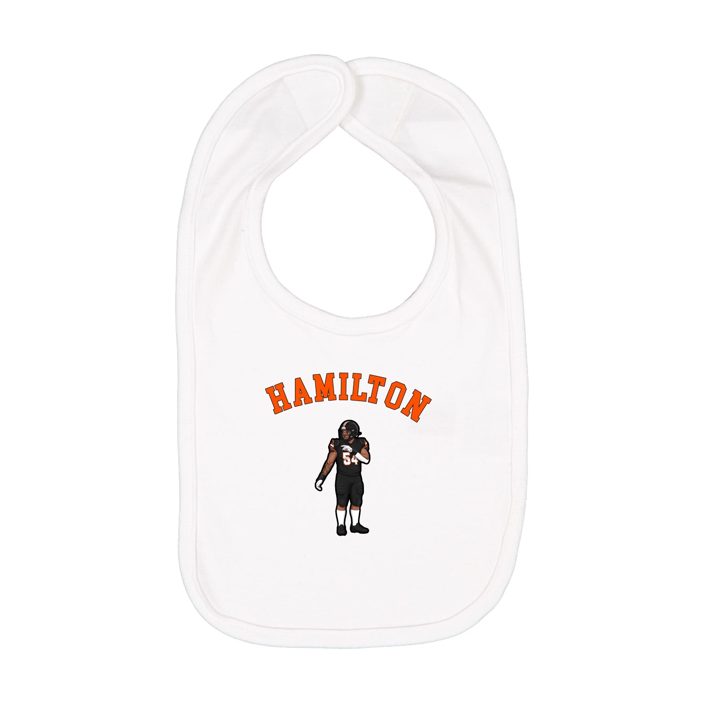 Infant Bib — Shirsey Arch in White