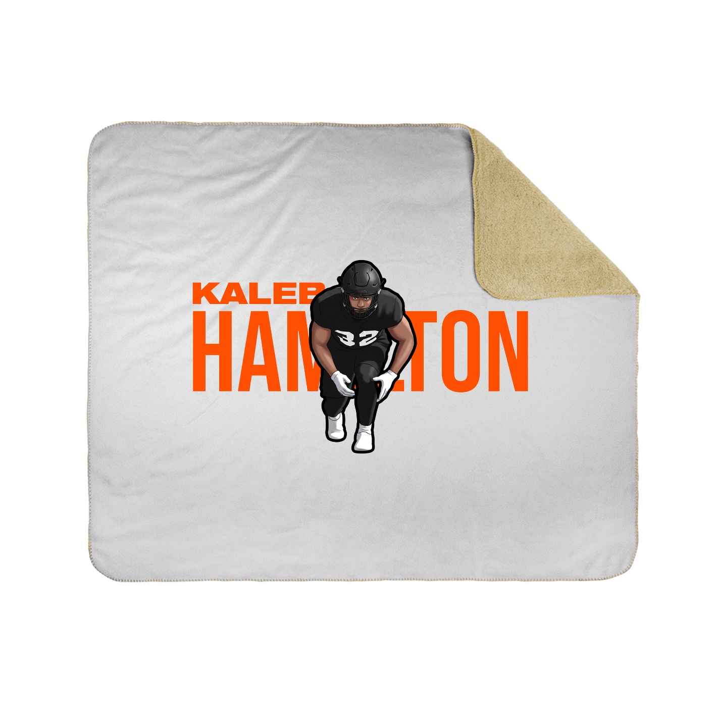Throw Blanket — Player Name in White