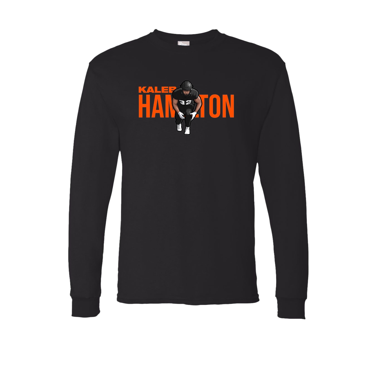Long Sleeve Tee — Player Name in Black