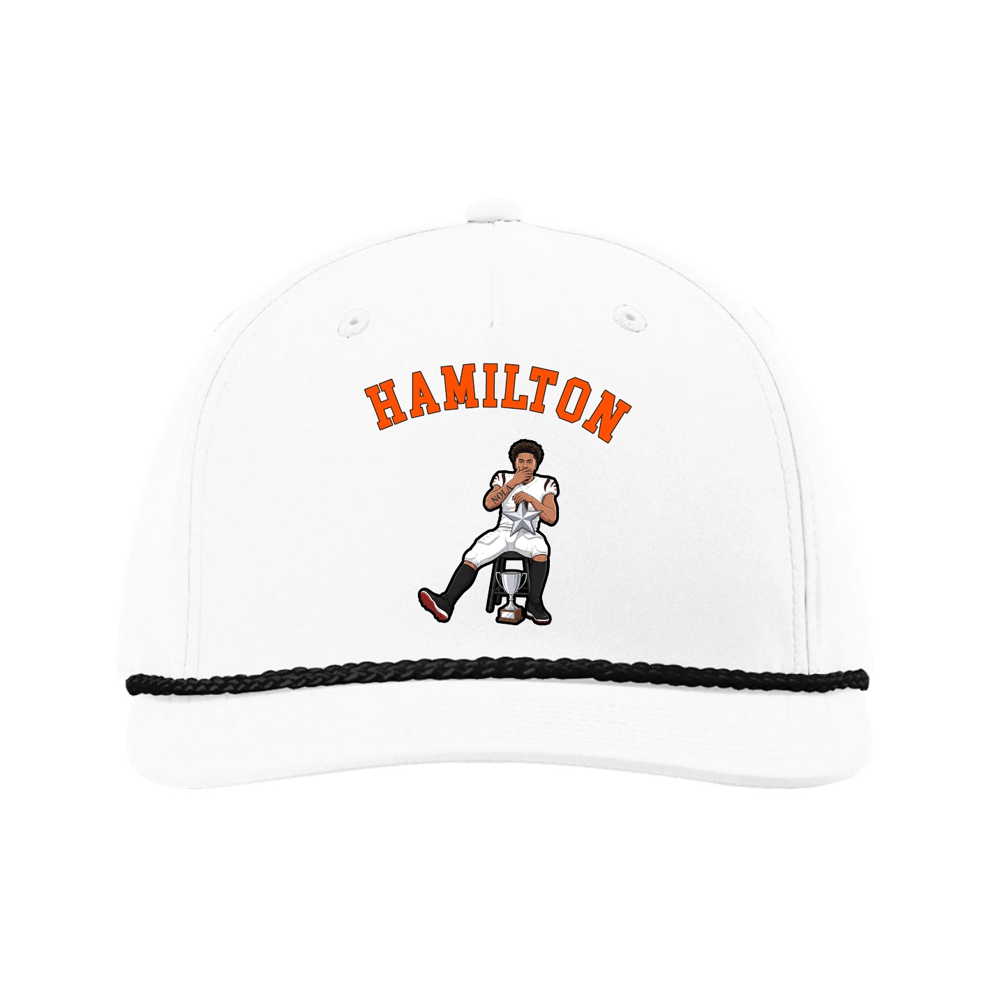 Five-Panel Classic Rope Cap — Shirsey Arch in White