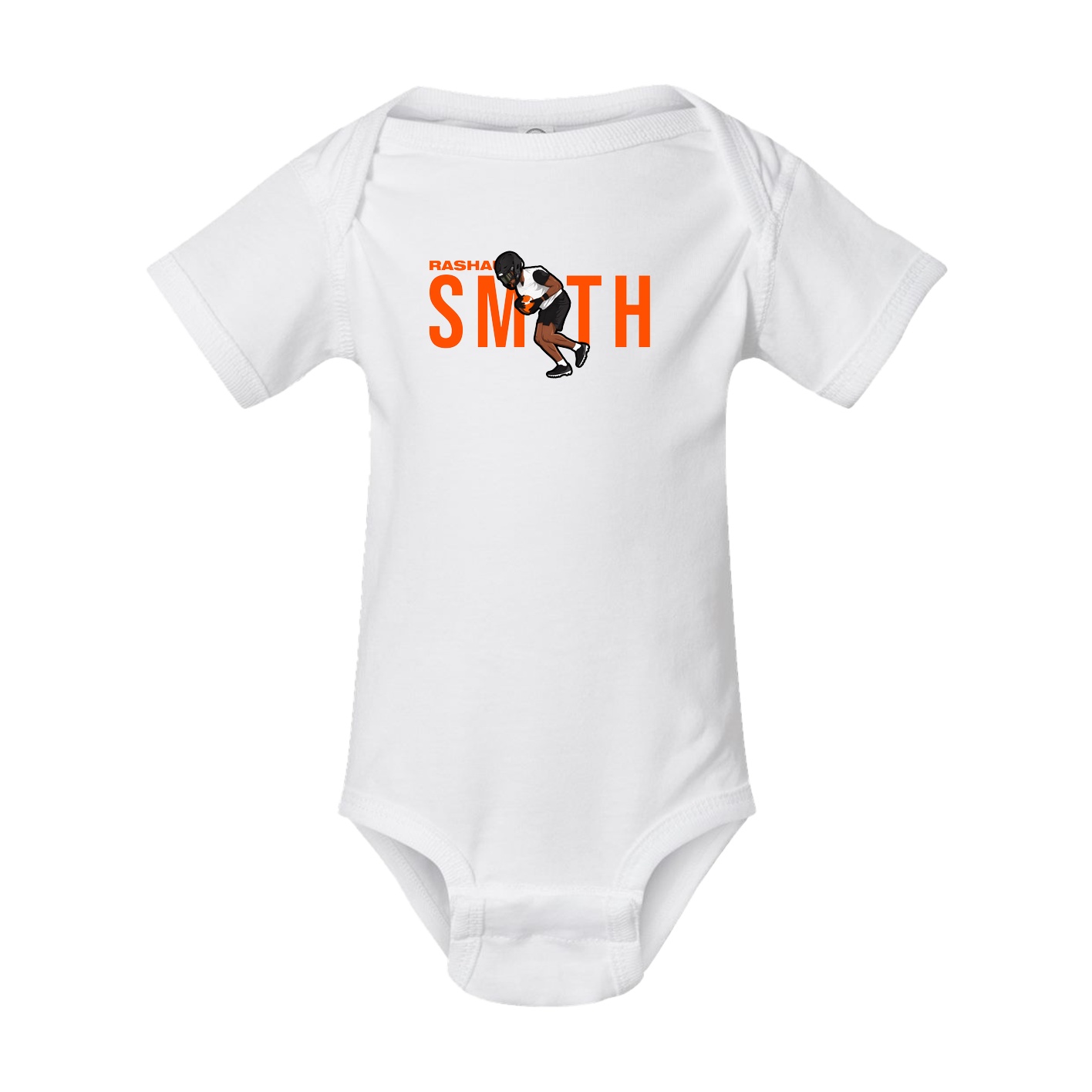 Baby Onesie — Player Name in White