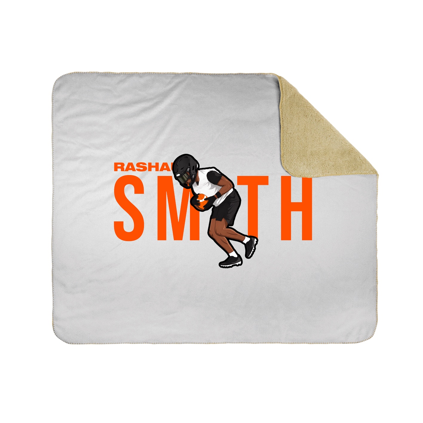 Throw Blanket — Player Name in White