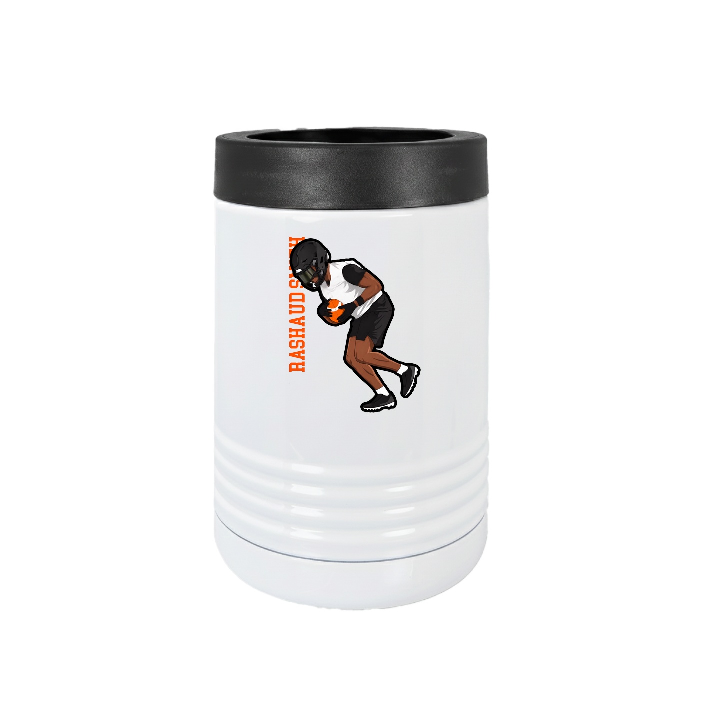 Beverage Holder — Name Vertical in White