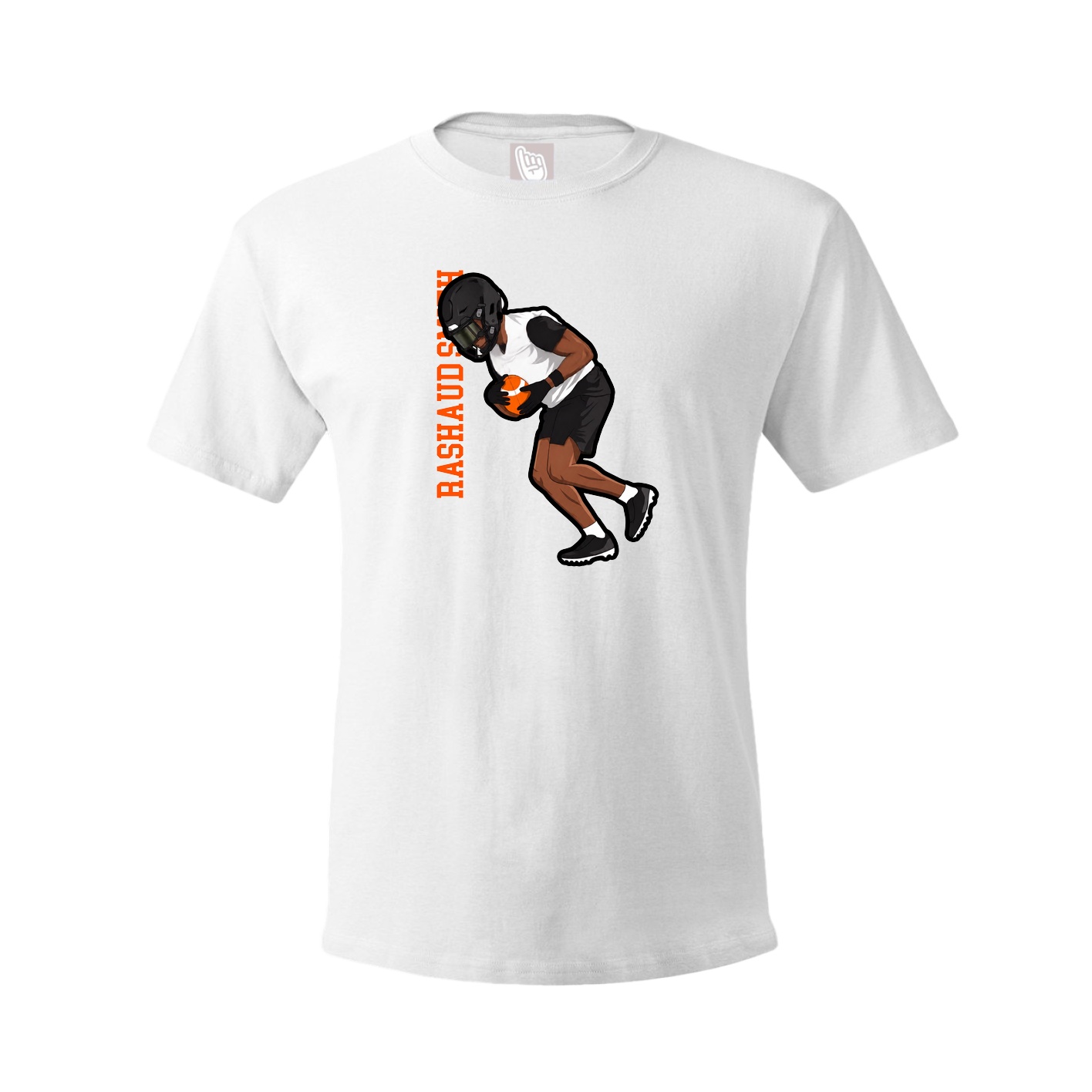 Tee — Name Vertical in White