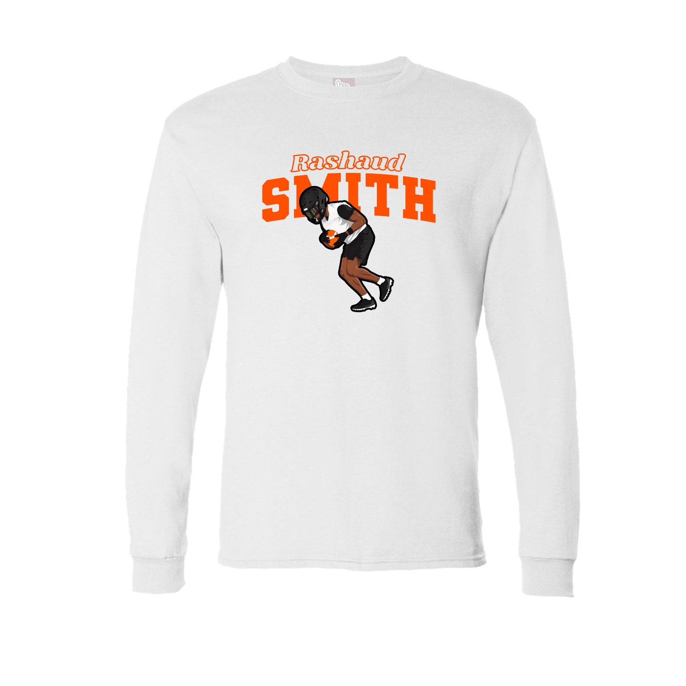 Long Sleeve Tee — Name Arch in White