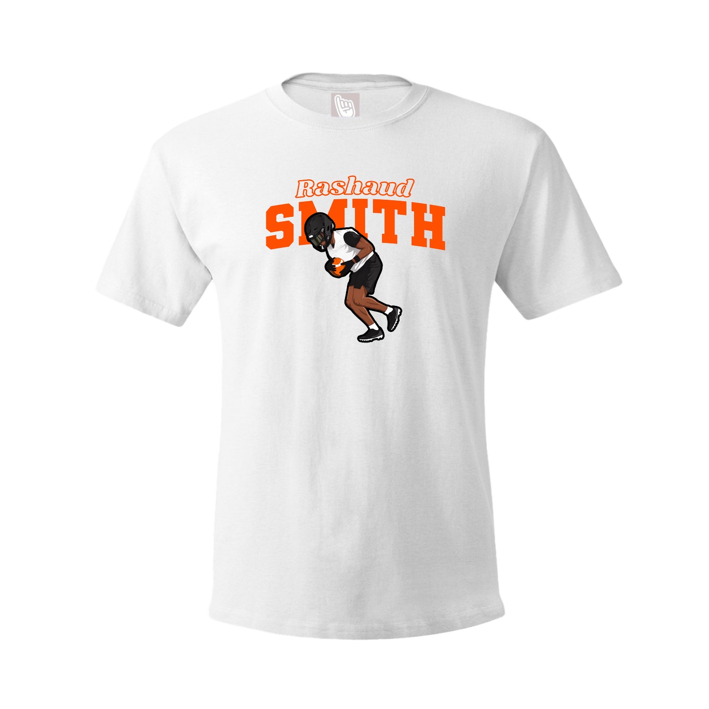 Youth Tee — Name Arch in White