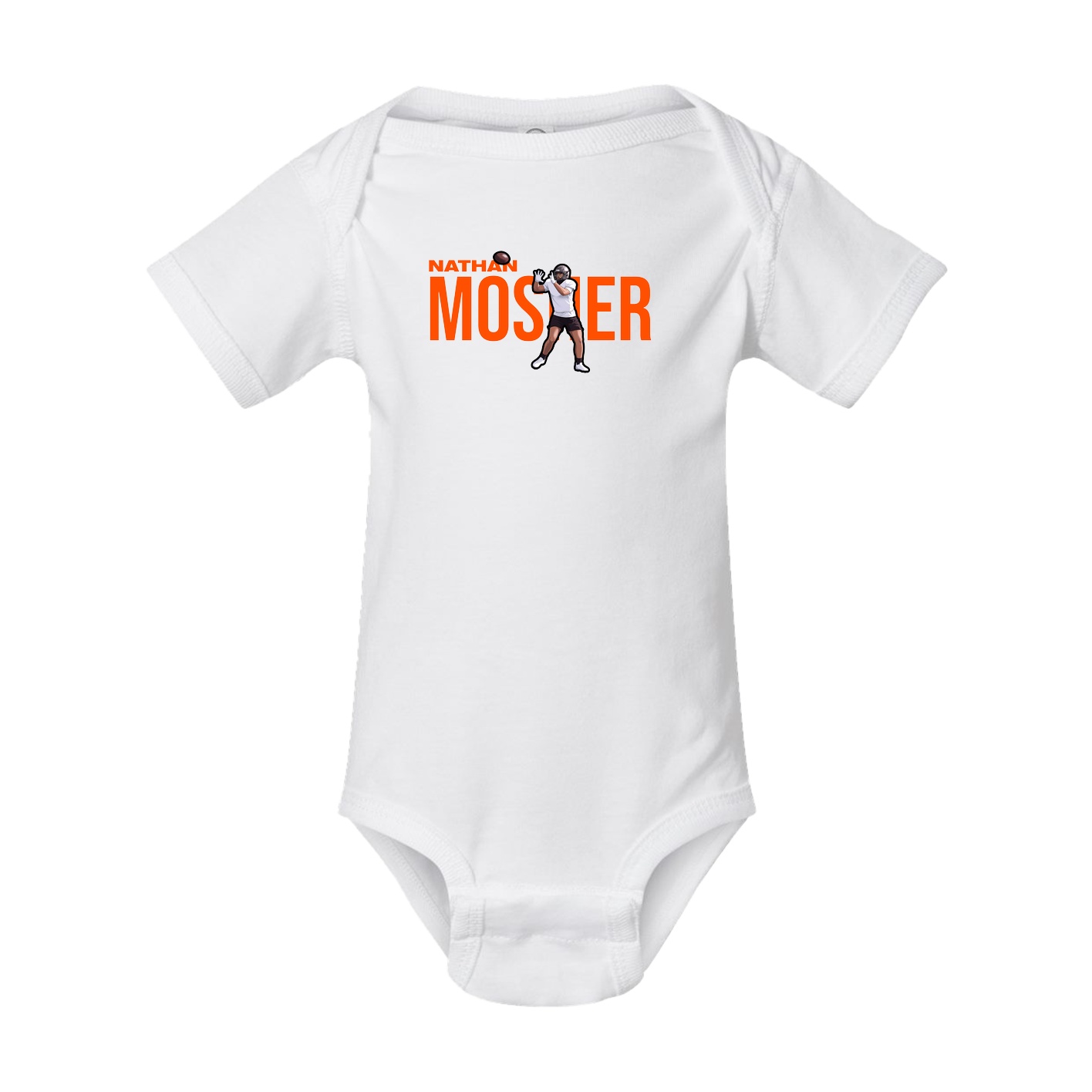 Baby Onesie — Player Name in White