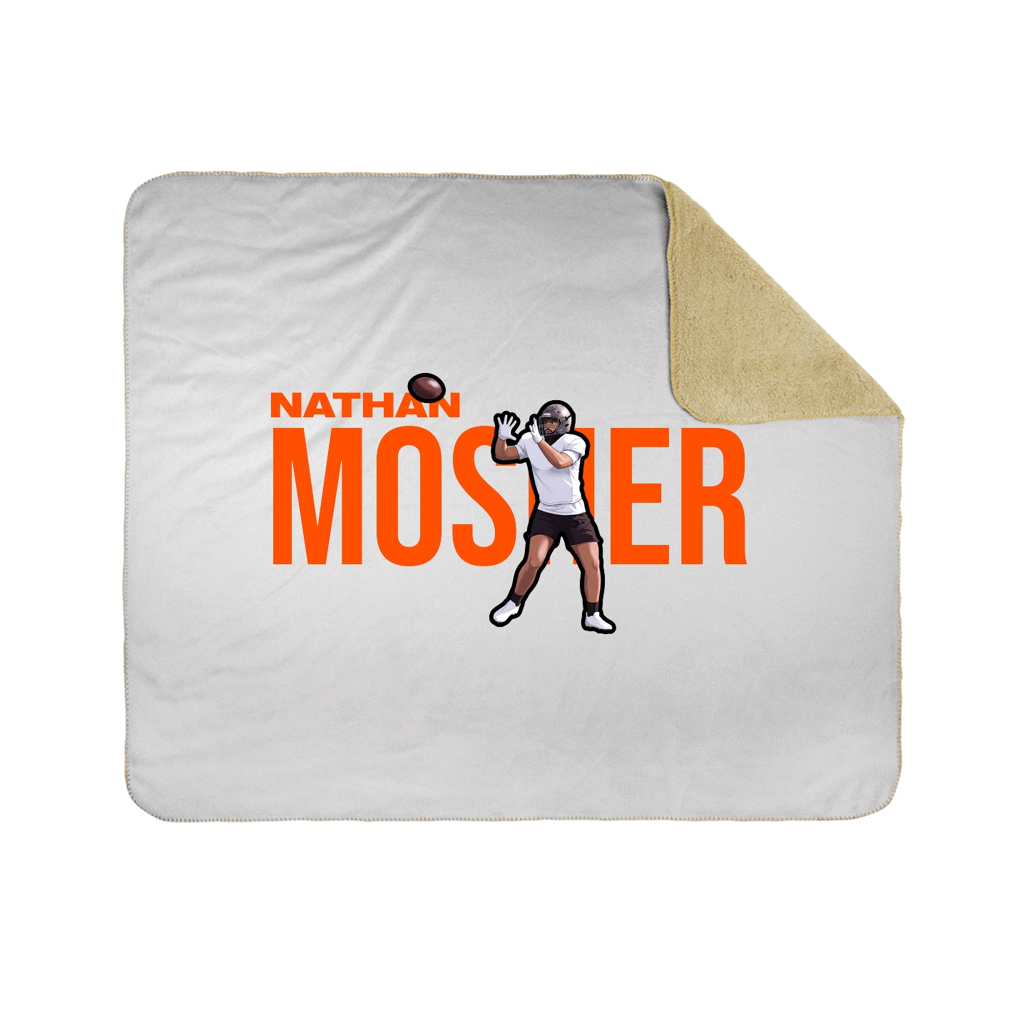 Throw Blanket — Player Name in White
