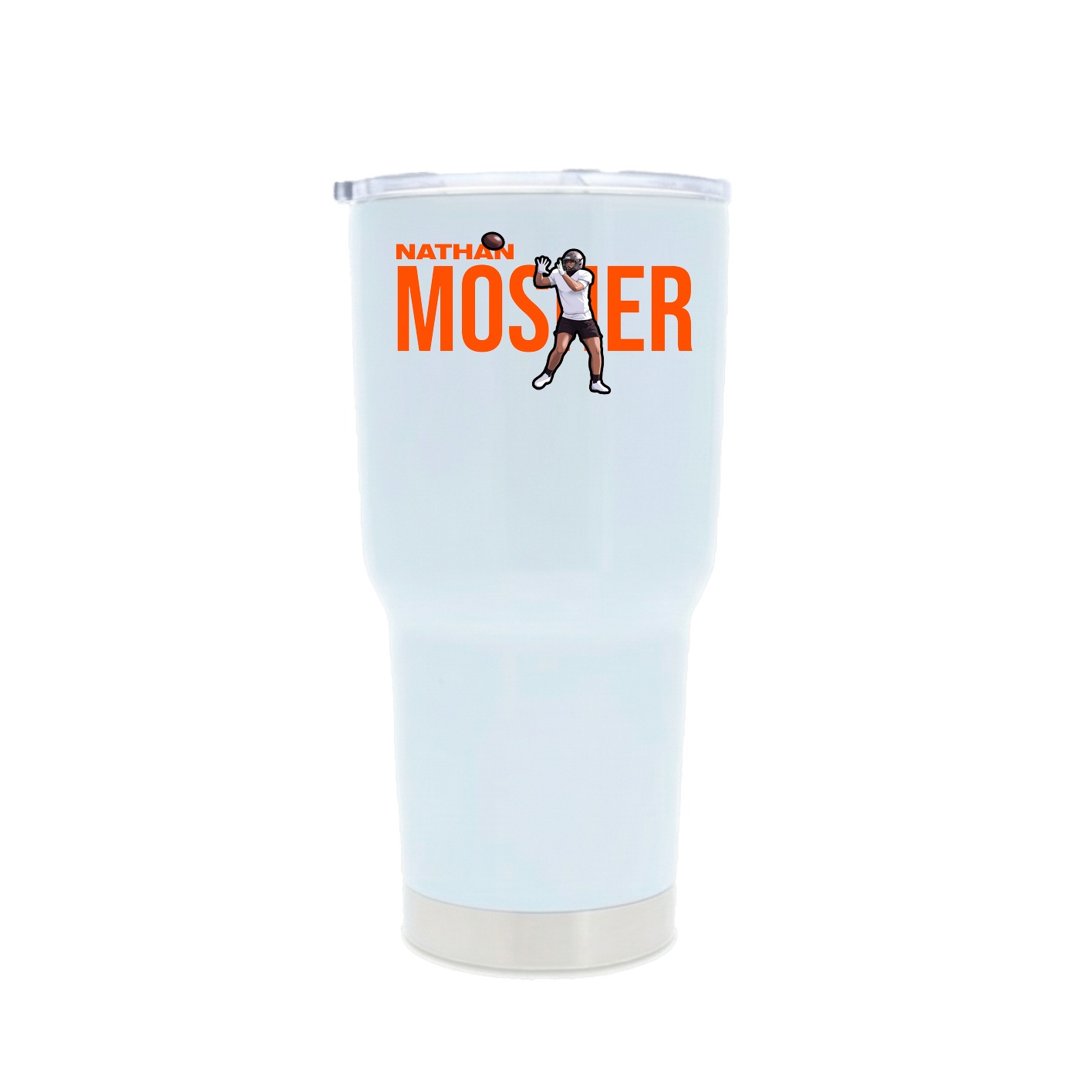 30oz Stainless Steel Tumbler — Player Name in White