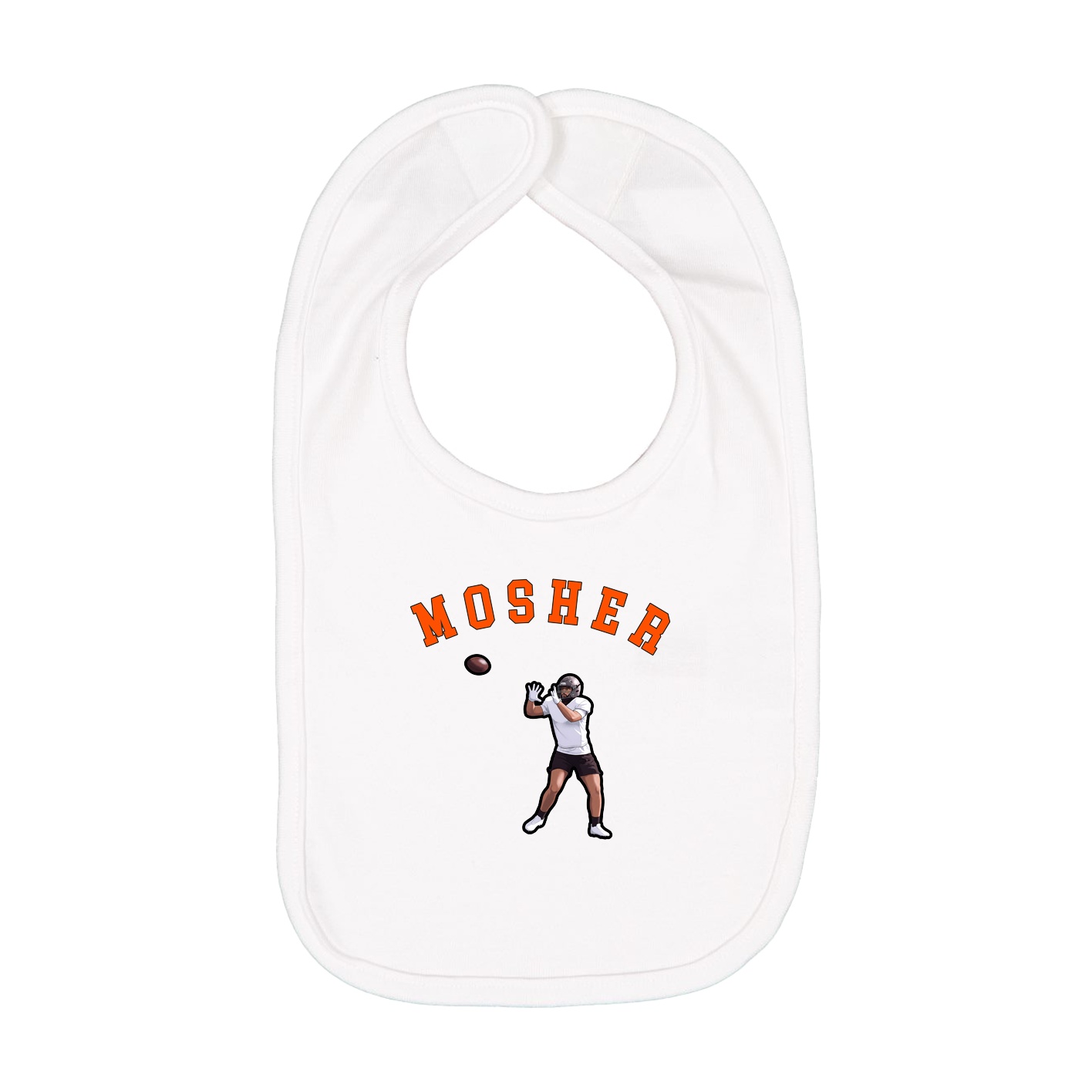 Infant Bib — Shirsey Arch in White