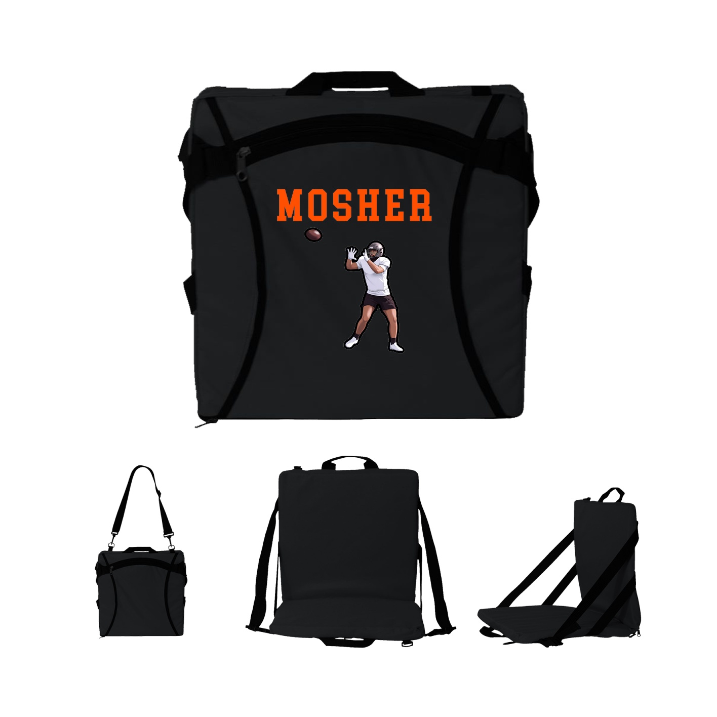 Folding Stadium Seat — Shirsey in Black