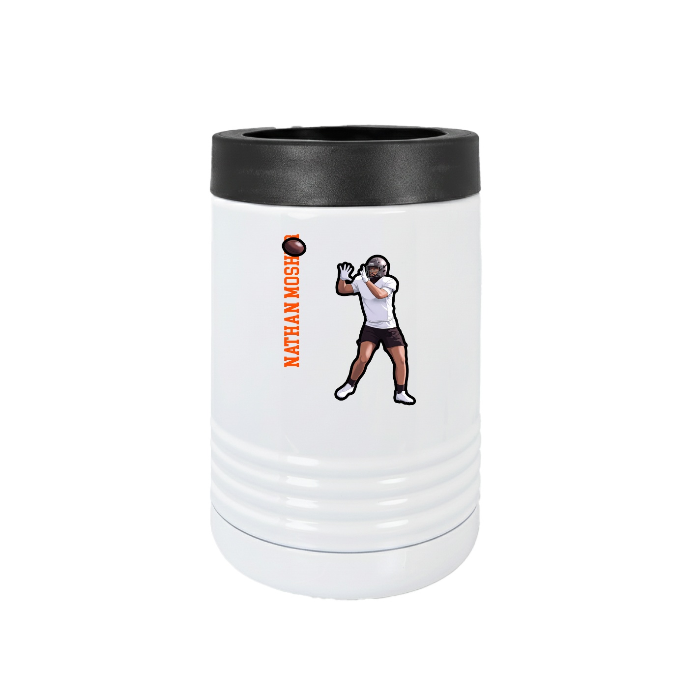 Beverage Holder — Name Vertical in White