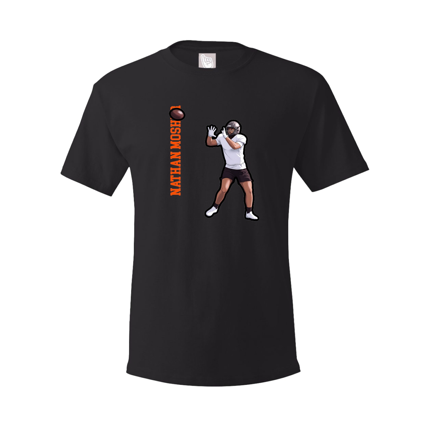 Youth Tee — Name Vertical in Black