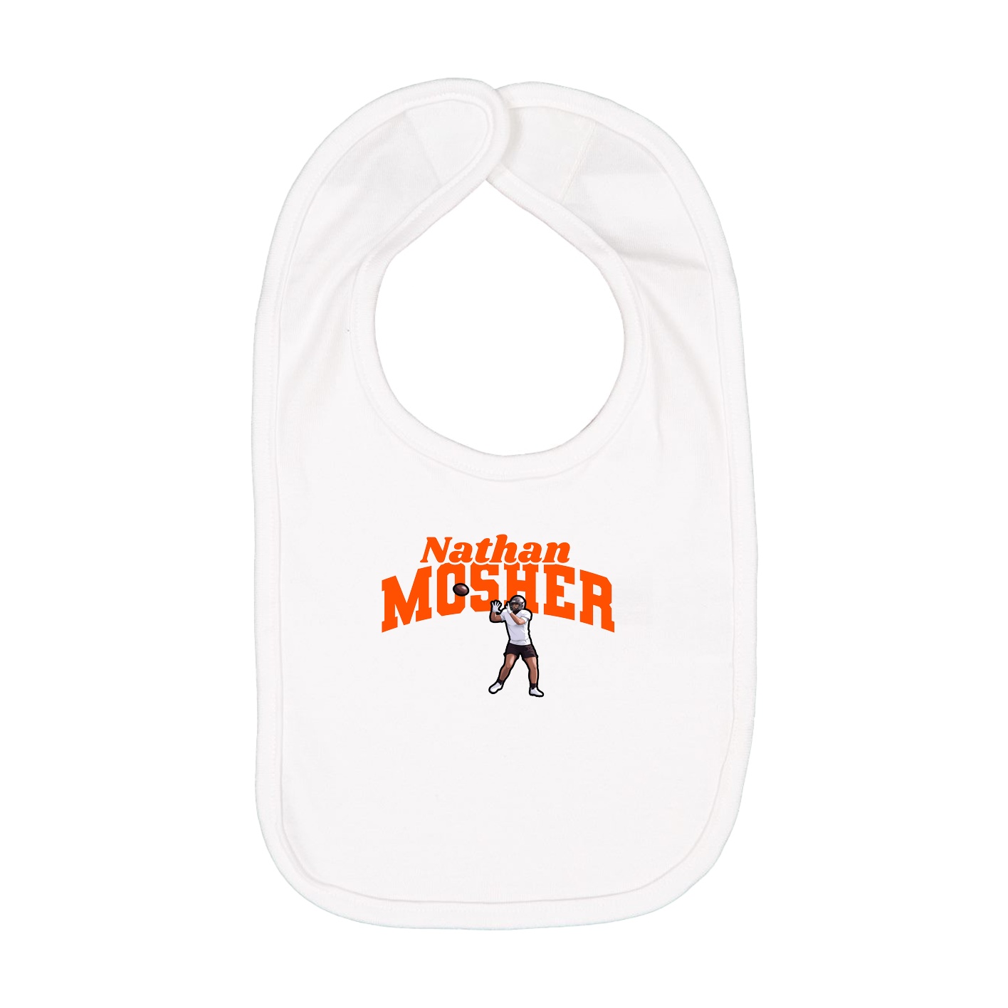 Infant Bib — Signature Arch in White