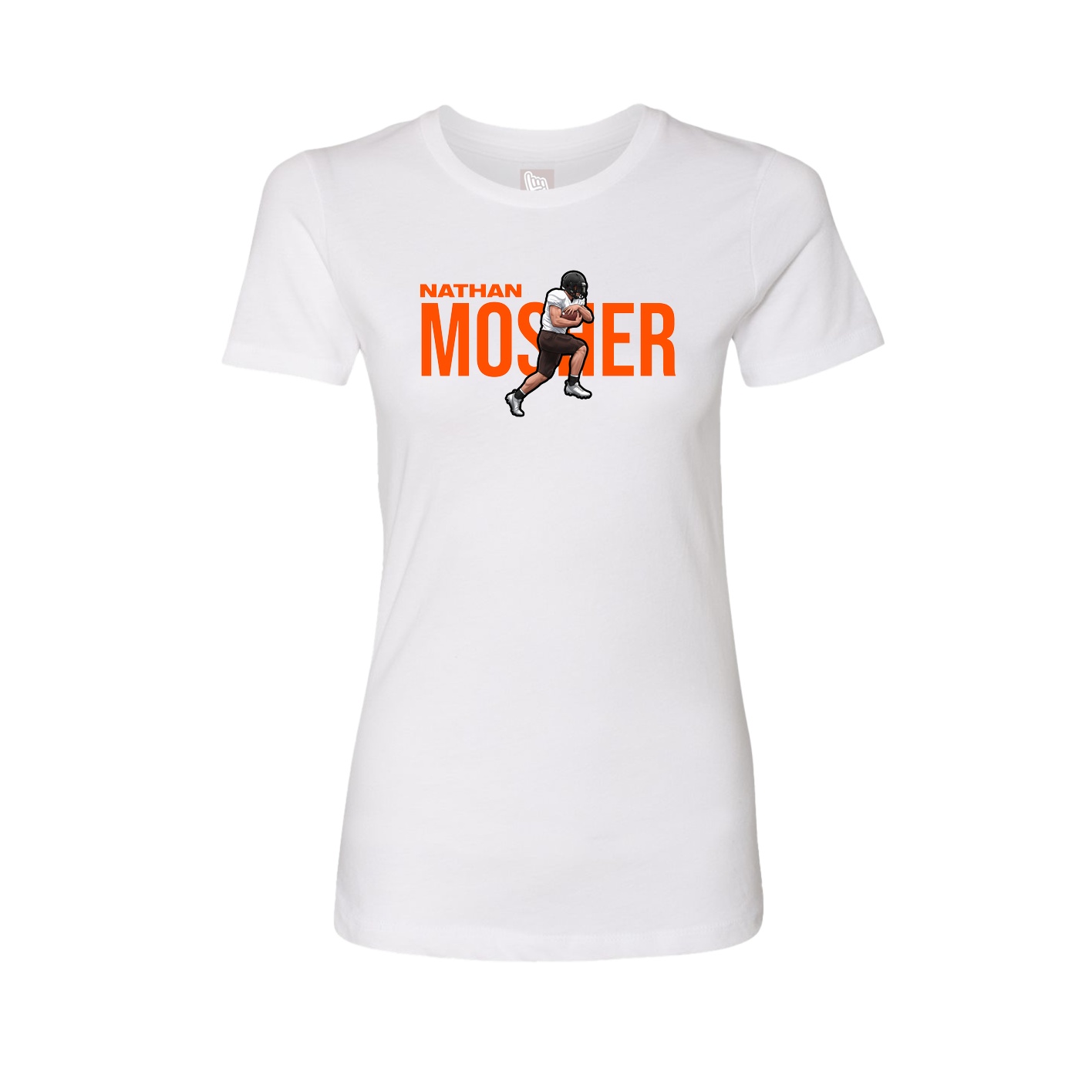 Fitted Women's Tee — Player Name in White