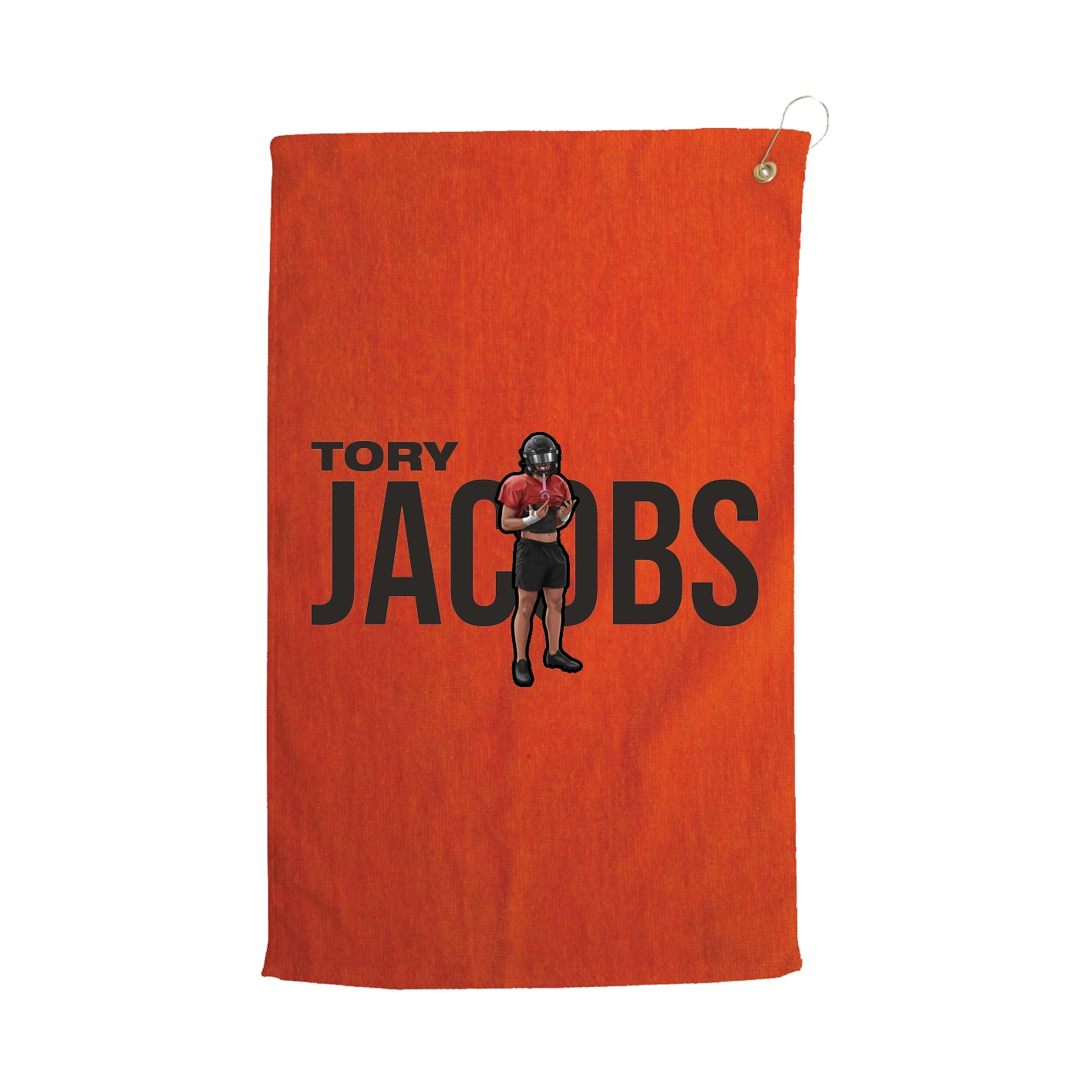 Golf Towel — Player Name in Orange