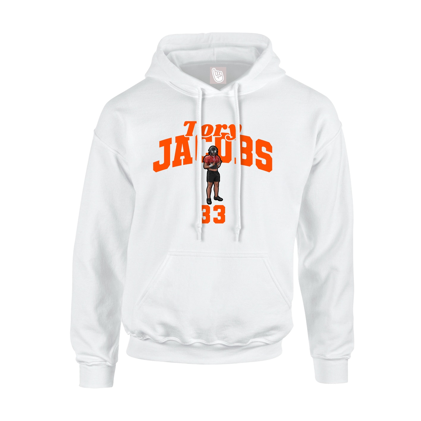 Hoodie — Signature Arch in White