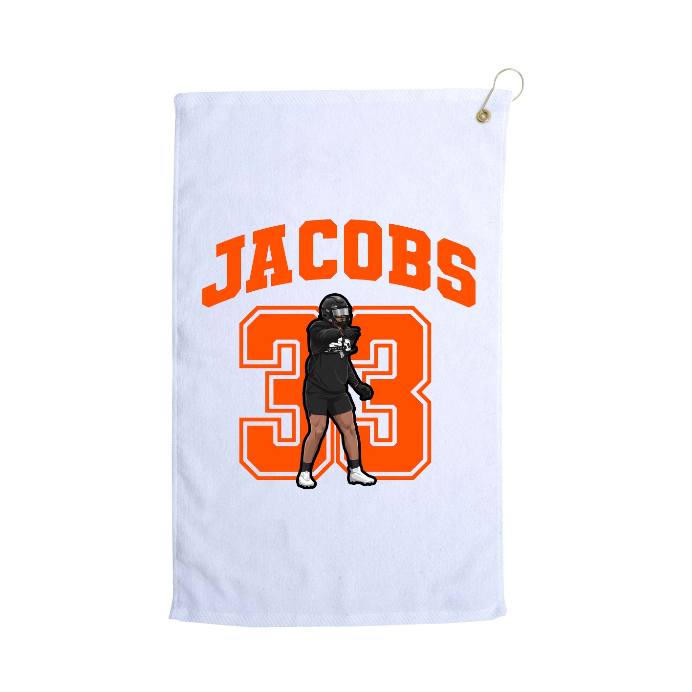 Golf Towel — Number in White