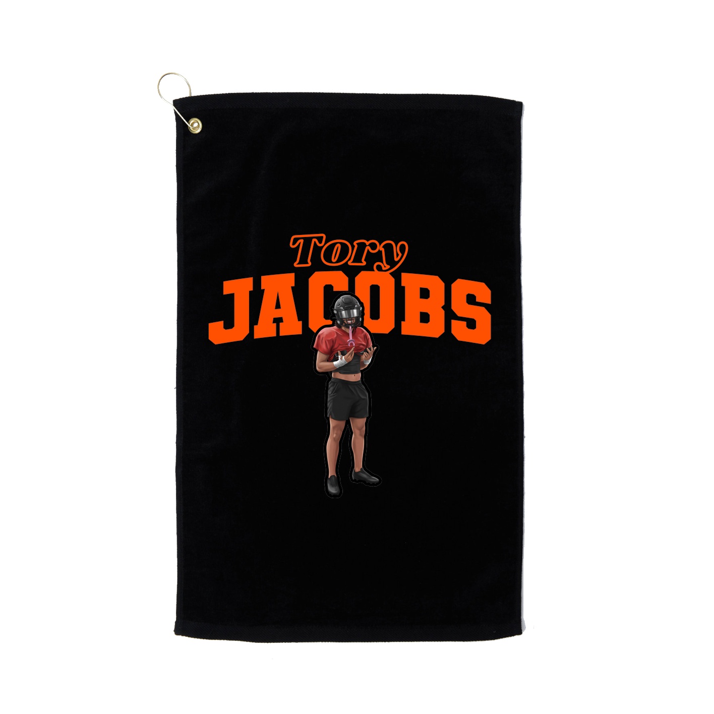 Golf Towel — Name Arch in Black