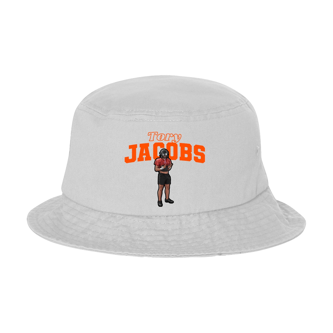 Bucket Cap — Name Arch in White