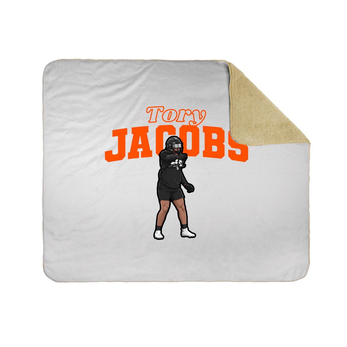 Throw Blanket — Name Arch in White