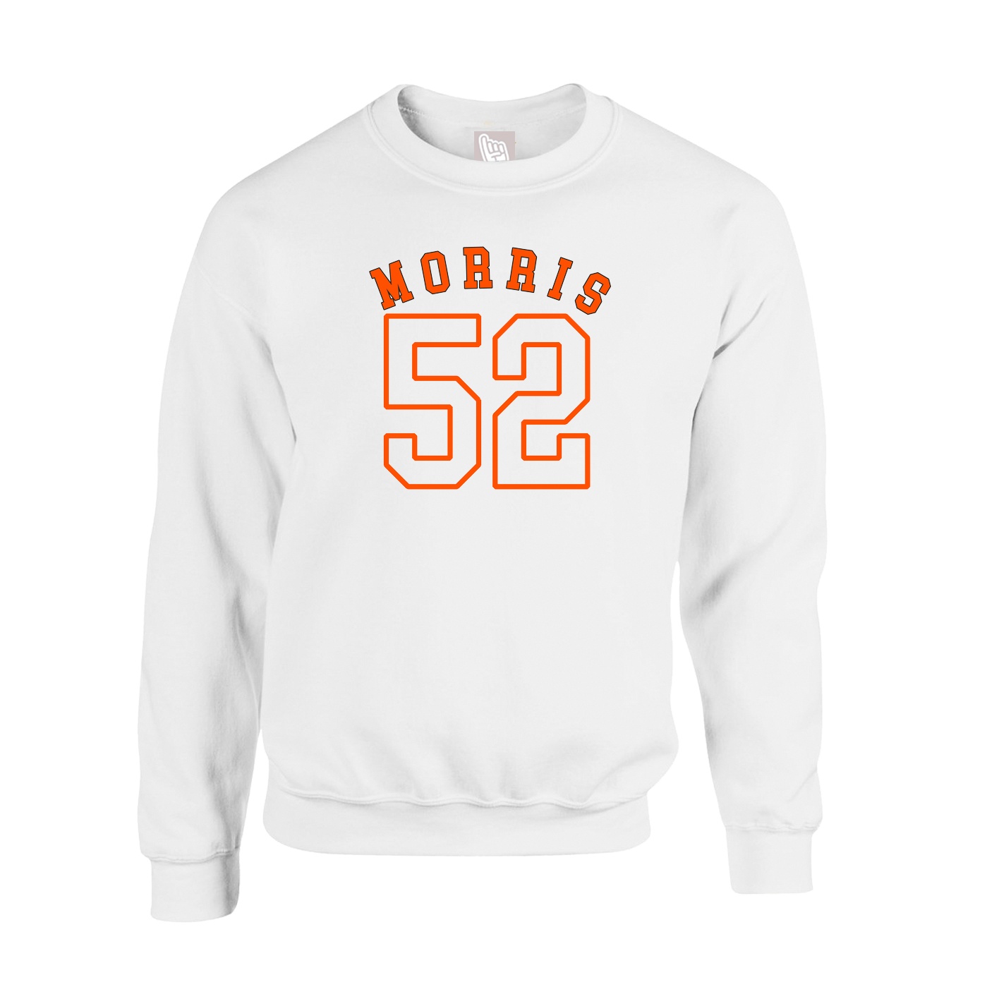 Fleece Crew — Shirsey Arch in White