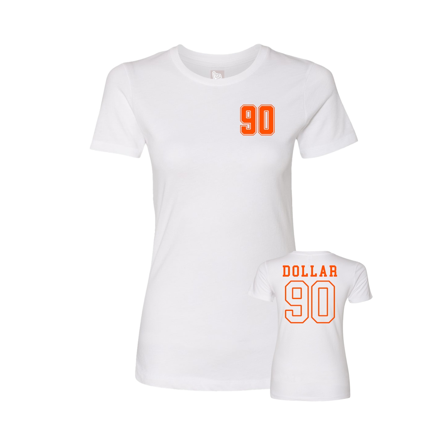 Fitted Women's Tee — Chest Back in White