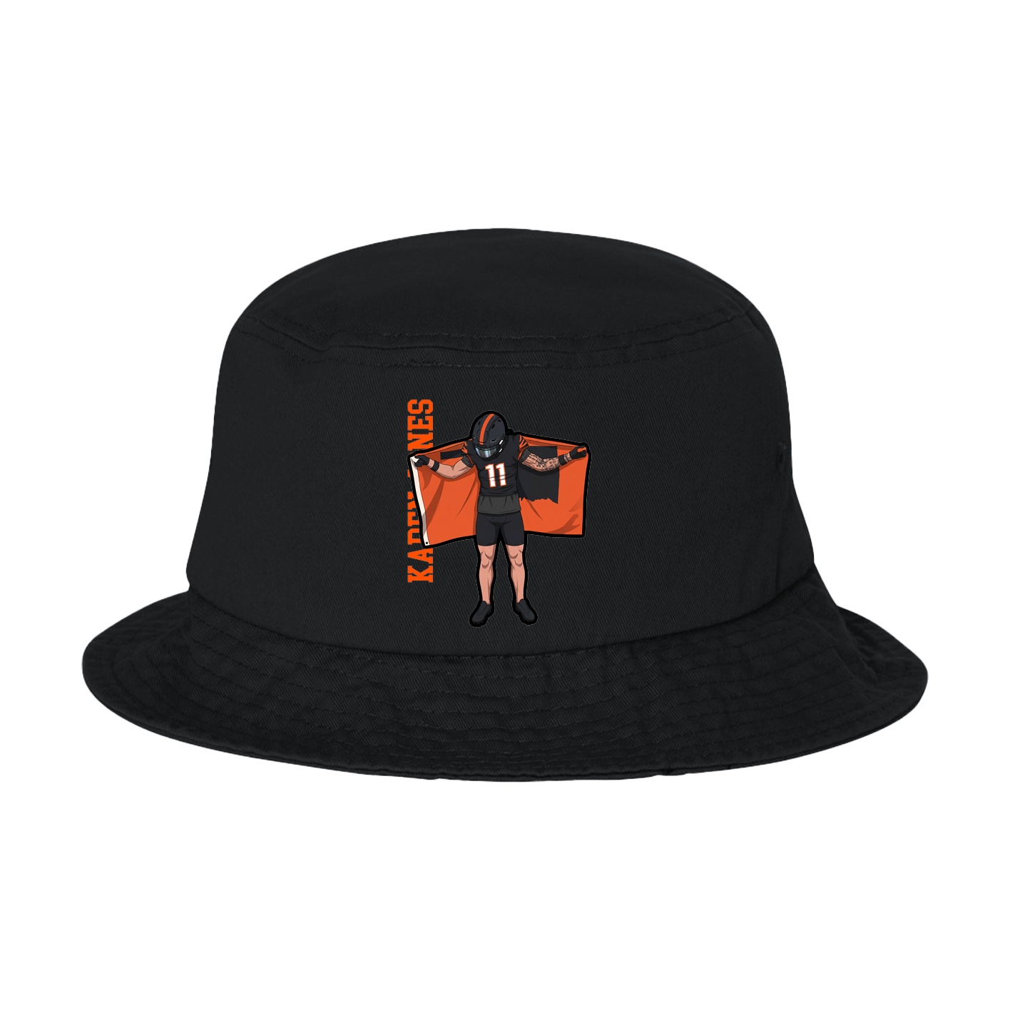 Bucket Cap — Name Vertical in Black