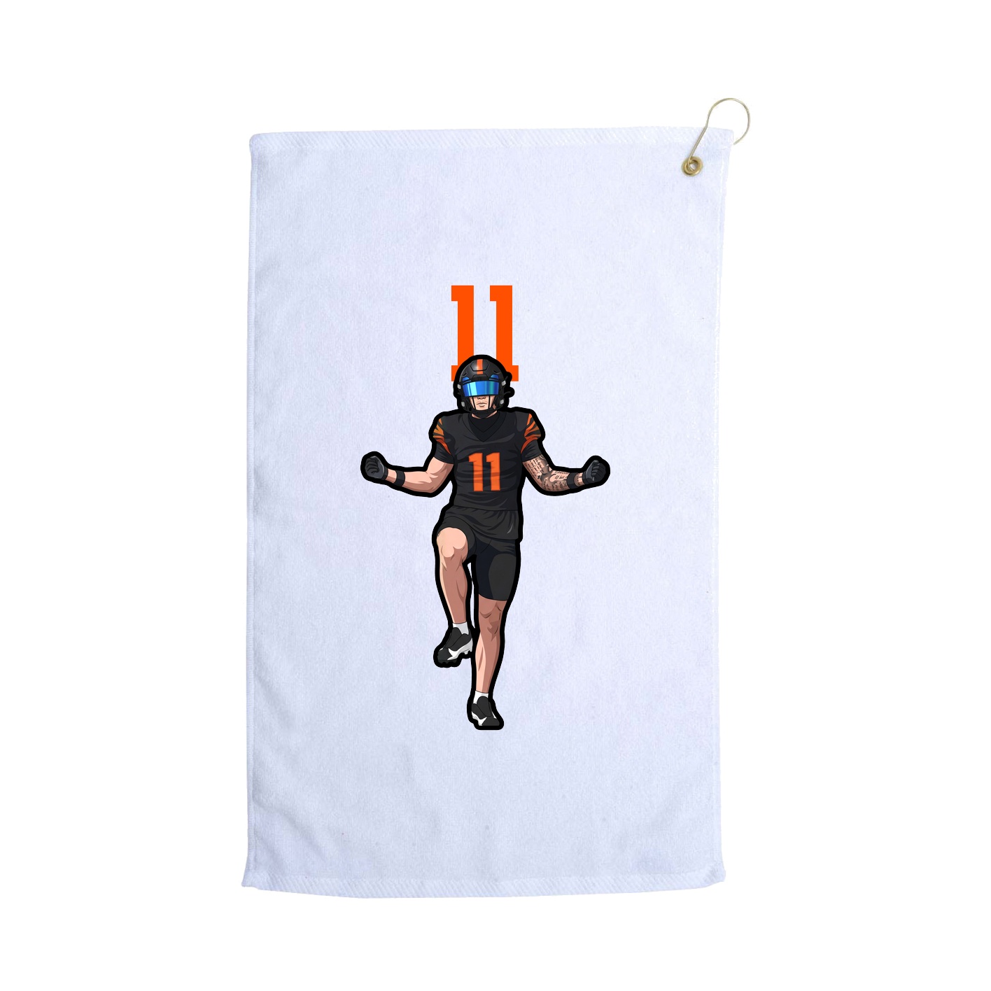 Golf Towel — Number Top in White