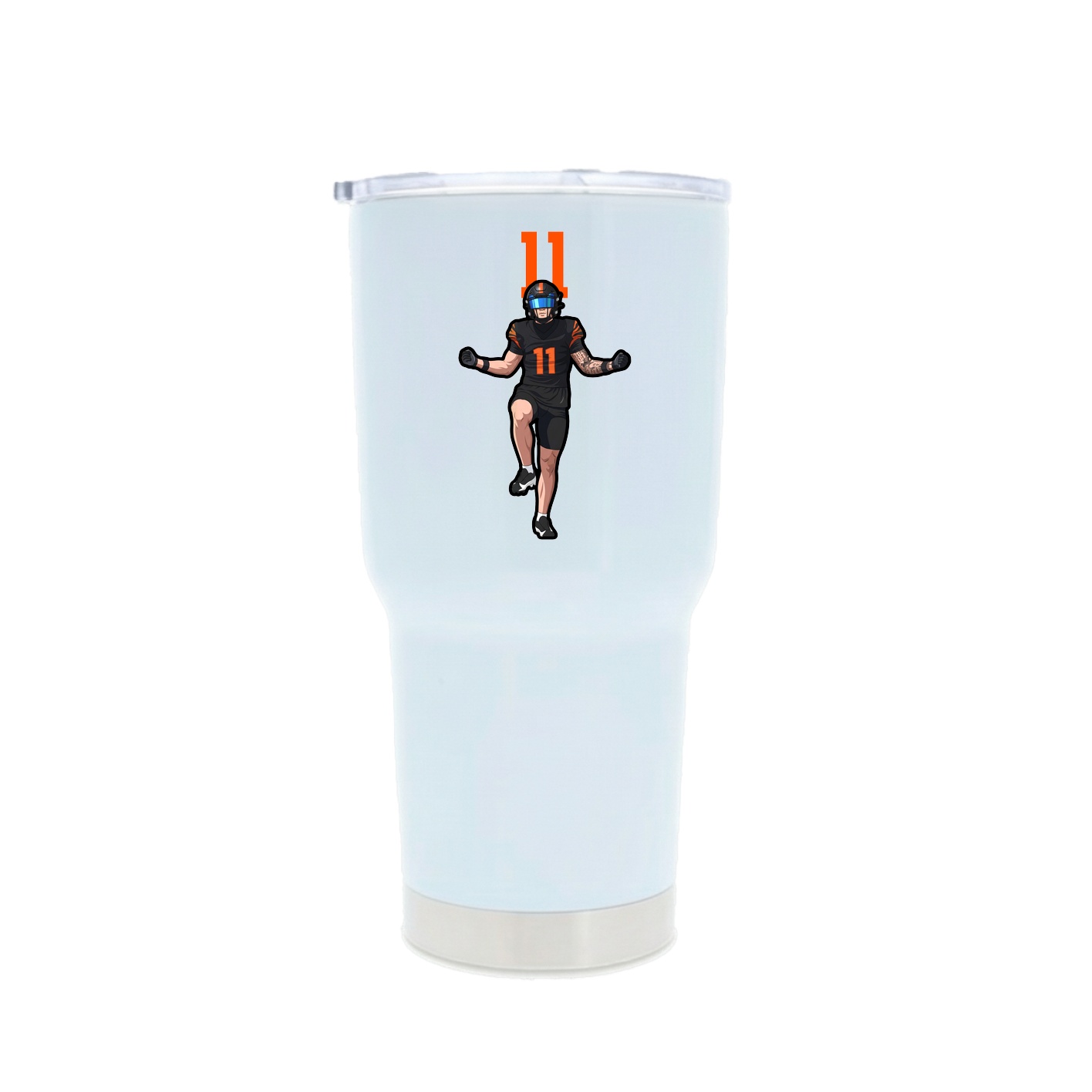 30oz Stainless Steel Tumbler — Number Top in White