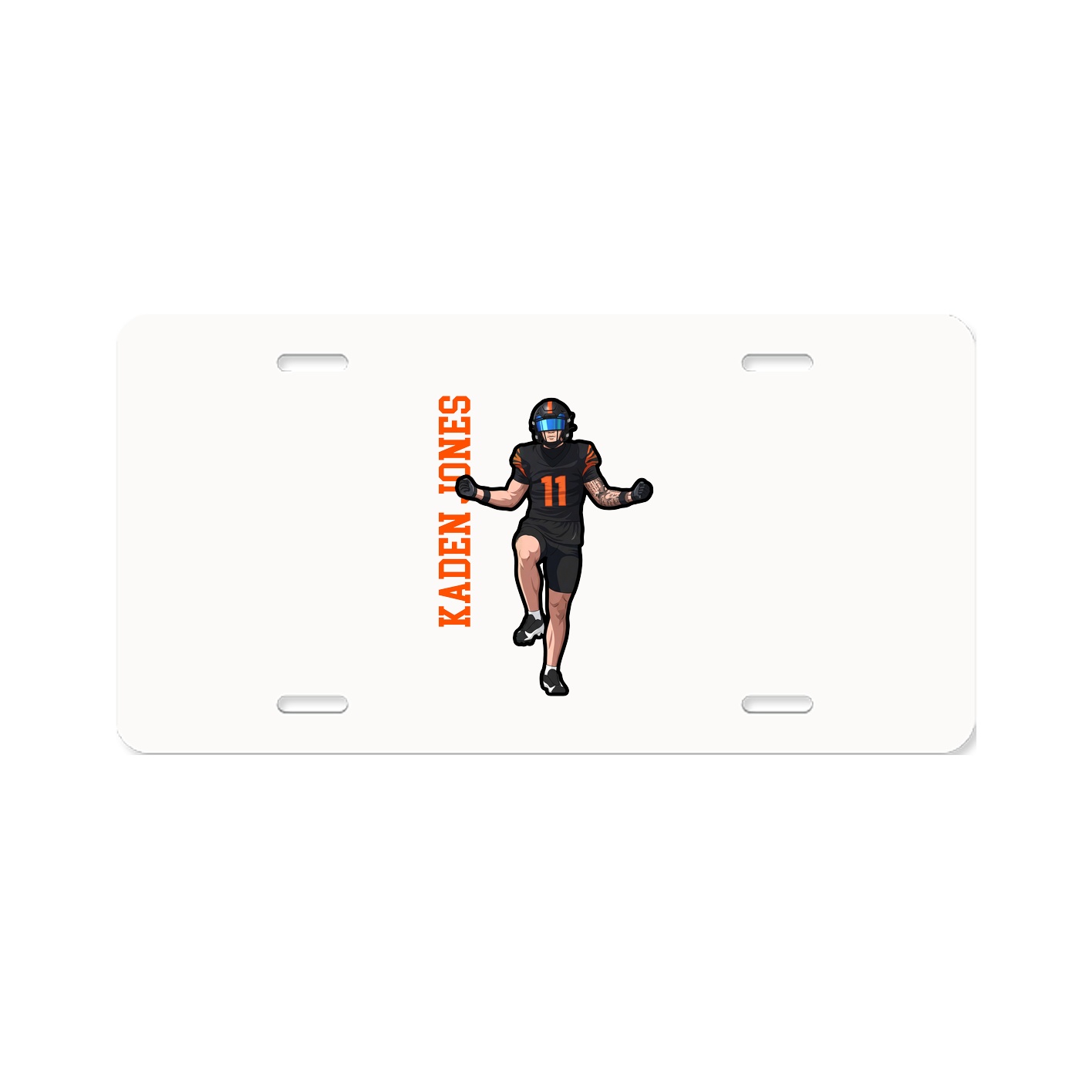 License Plate — Name Vertical in Classic