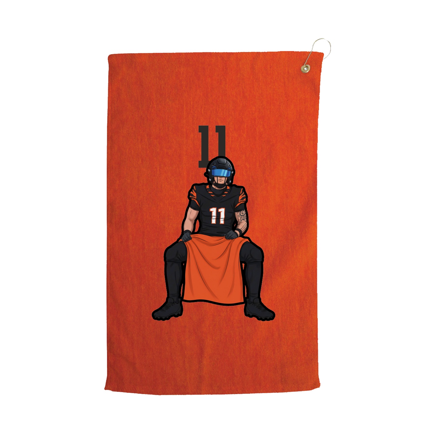 Golf Towel — Number Top in Orange