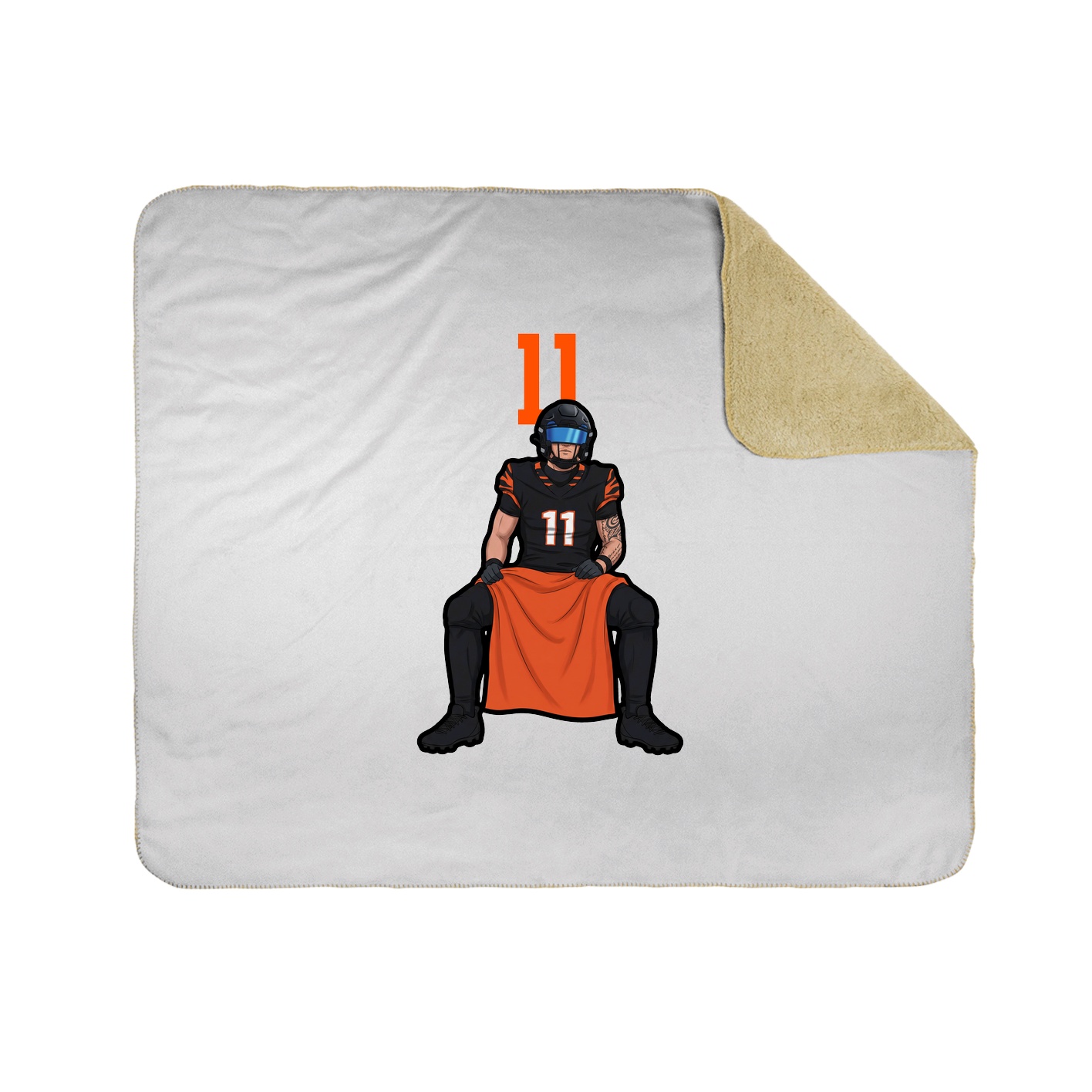 Throw Blanket — Number Top in White