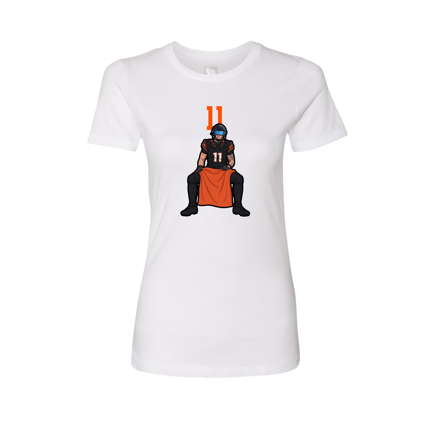 Womens Tee — Number Top in White