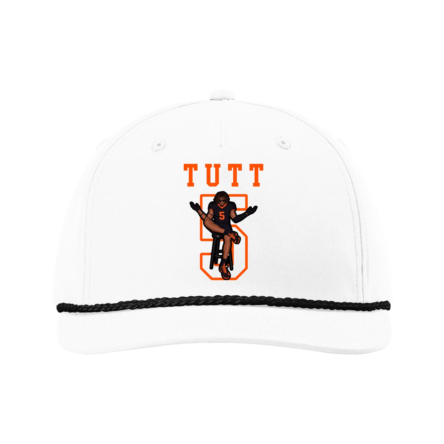 Five-Panel Classic Rope Cap — Shirsey in White