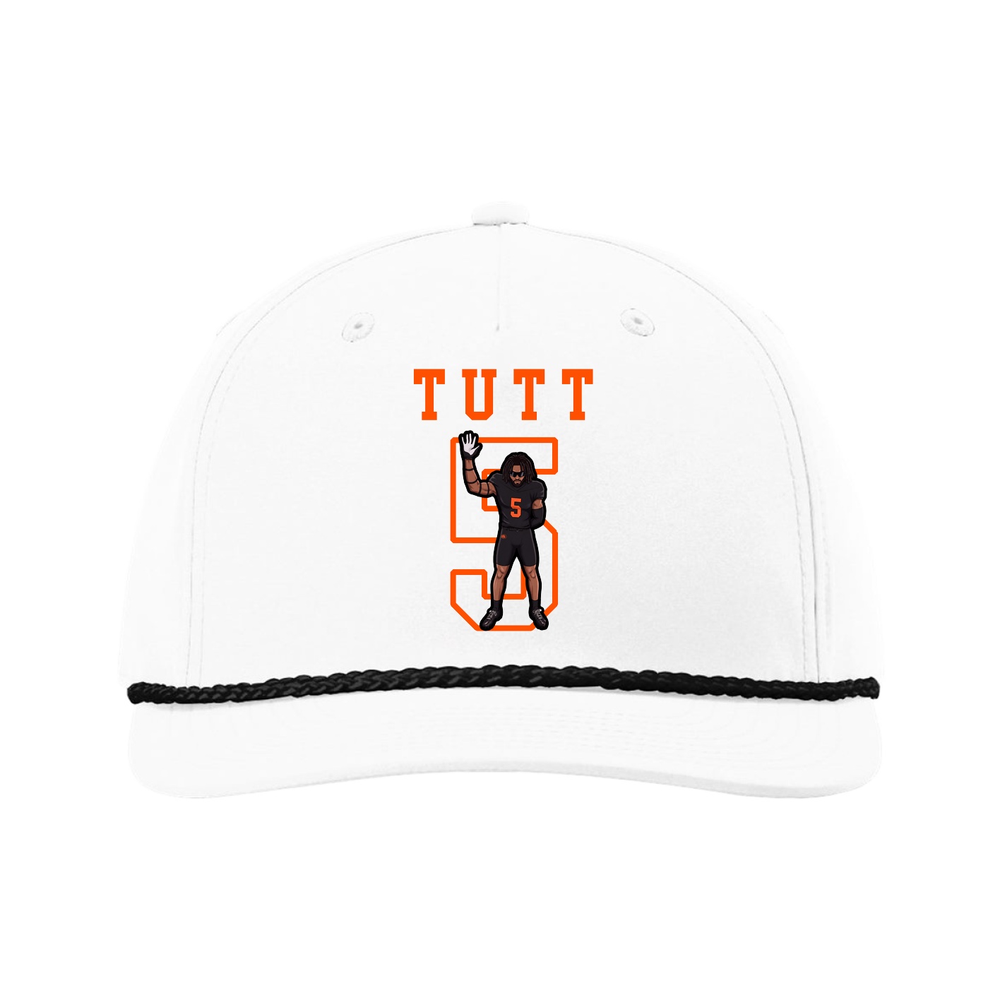 Five-Panel Classic Rope Cap — Shirsey in White