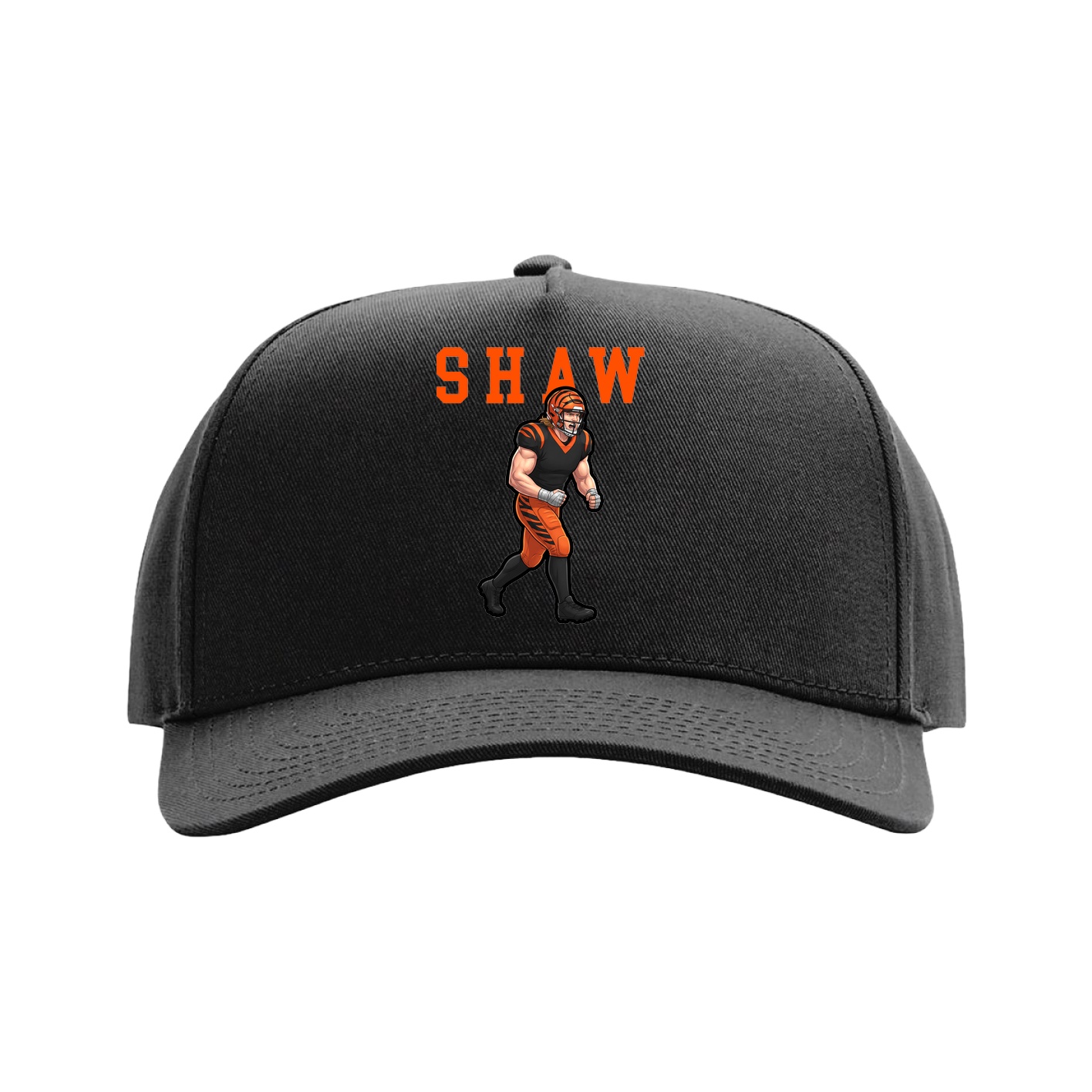 Full Fabric Five-Panel Champ Cap — Shirsey in Black